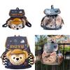 Bear Duffy Linabell Denim Backpack With Plush Details Padded Straps Use Kids