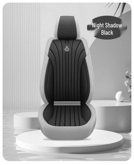 Nappa Leather Breathable Seat Cover: Universal Full Coverage for Five-Seater