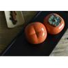 gannbarou Tea Canister, Moisture and Oxidation Preventive Tea Container, Tea Ceremony Utensils, Realistic Persimmon Design, Ceramic Decor, Ornament, H