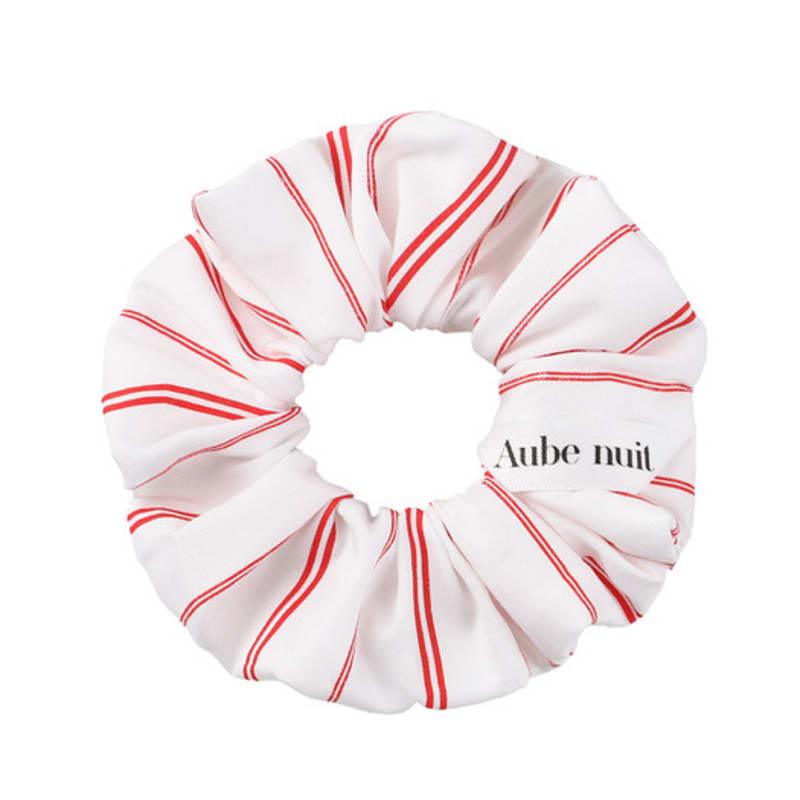Aube Nuit C Line Aube Nuit French Stripe Hair Scrunchie Red M