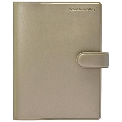 Kutsuwa 2026 A6 Wochenplaner mit Haushaltsbuch, Montag Start, Champagnergold, 141SHC, Start Dezember 2025