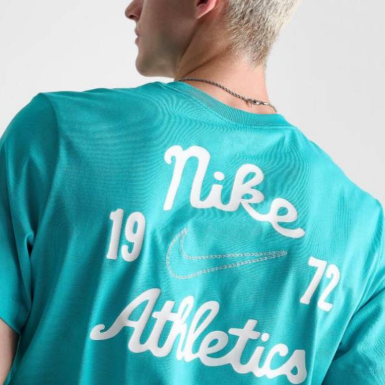 Nike T Shirts Men's Blue Crew Neck FV3772-345