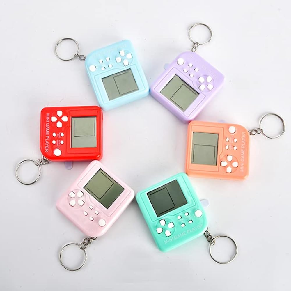 Tragbares Spielkonsolen-Spielzeug Tetris mit 26 Spiele-Schlüsselanhängern Schlüsselbund Handheld-Spielkonsole Mini Retro ...