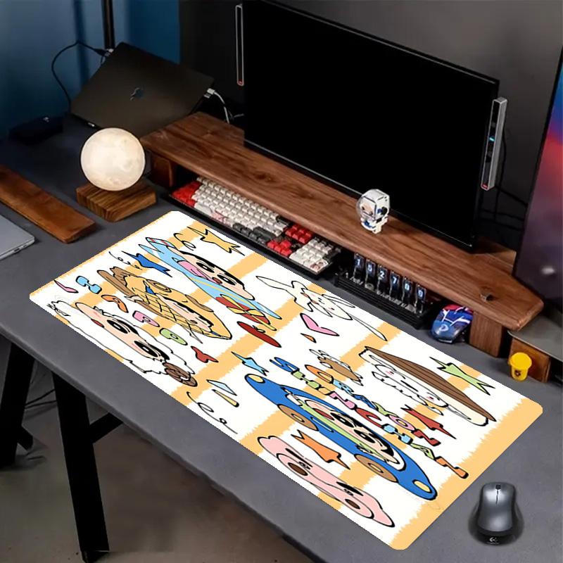 Crayon Shin Baskılı Mouse Pad, Kaymaz Masaüstü klavye Matı, PC Dizüstü Oyun Çalışma Günlük Kullanım için, Havalı Festival Sürpriz Hediye