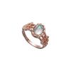 European and American Trend Gem Set: Fashion Necklace, Stud Earrings & Ring
