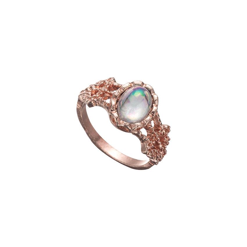 European and American Trend Gem Set: Fashion Necklace, Stud Earrings & Ring