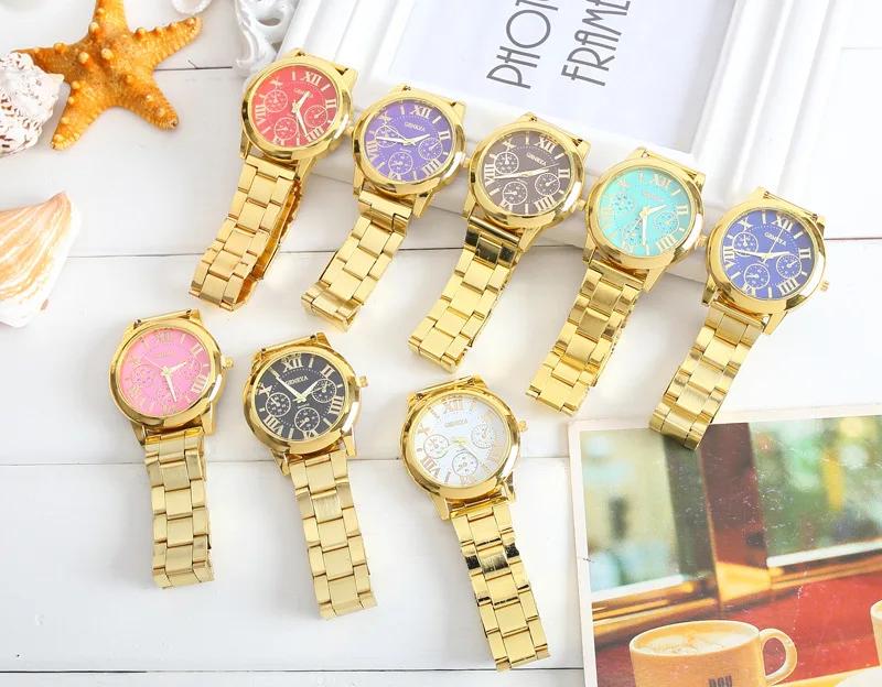 2025 New Brand 3 Eyes Gold Geneva Casual Quartz Watch Women Stainless Steel Dress Watches Relogio Feminino Ladies Clock Hot Sale