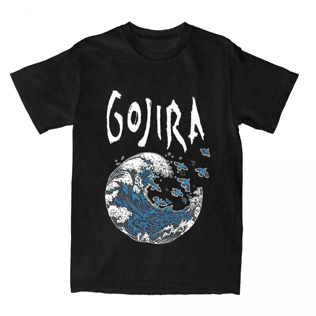 Women Gojiras Rock Metal Band T Shirts Clothes Vintage Short Sleeve Round Collar Tees Women's Clothing Fashion
