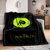 1pc The Matrix Flannel Throw Blanket - HD Printed Lightweight Soft Warm All-Season Blanket for Sofa, Bed, Travel, Camping 028