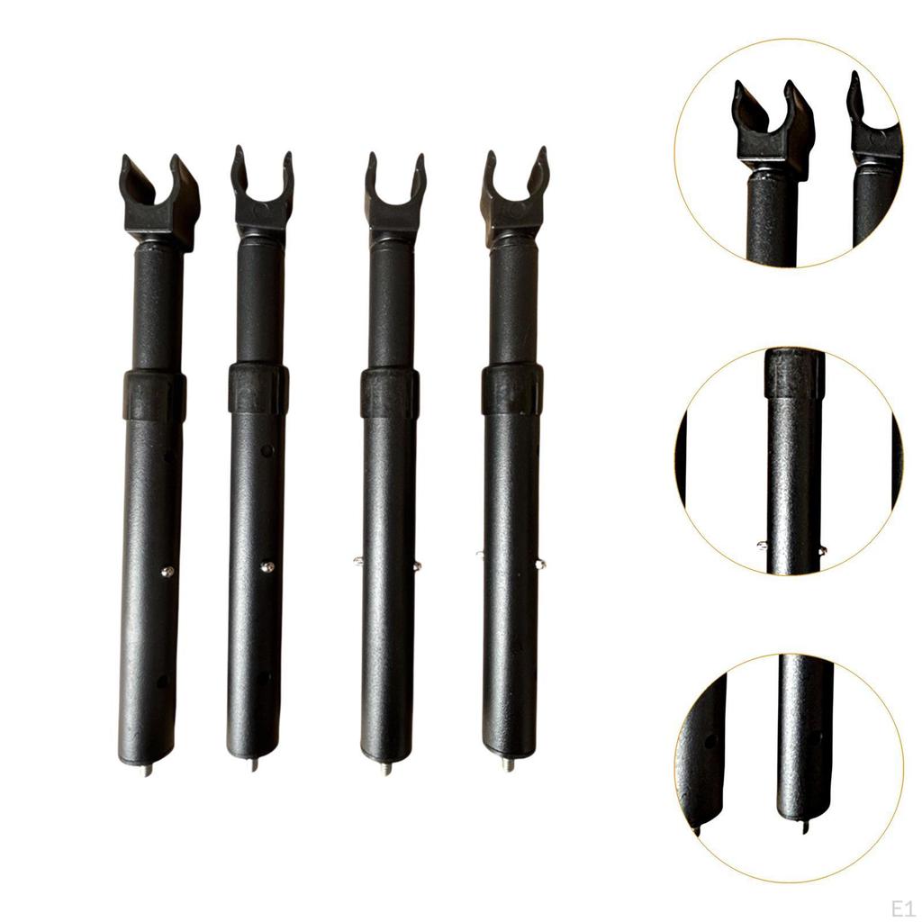 4 Pieces Camping Cart Table Support Rod Lifting Bracket Heavy Duty Heightening Holder Detachable