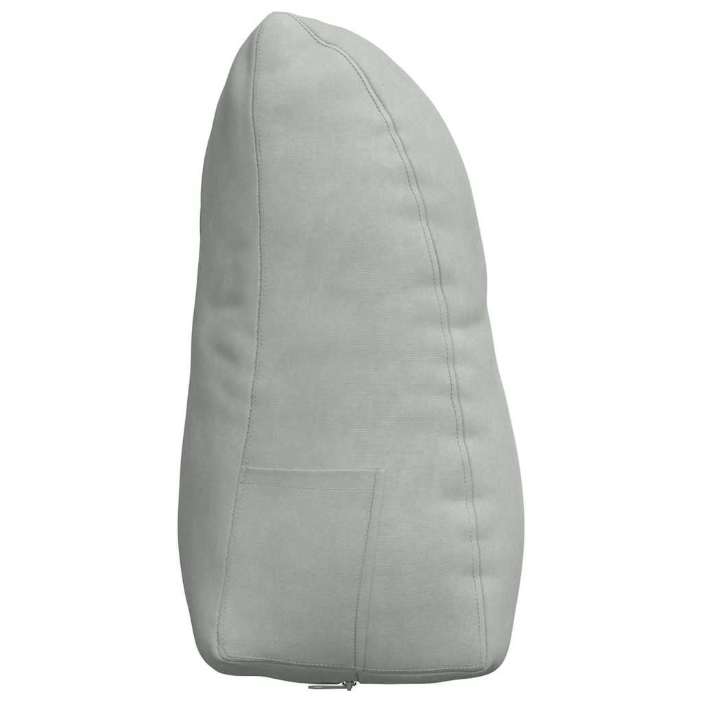 Back Cushion Light Grey 45 x 24 x 50 cm Velvet