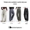 izzue Unisex American Retro Loose Fit Cargo Pants