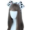 Cute Plush Dot Print Dog Ears Headband Kid Adult Animal Shape Elastic Hair Hoop Cosplay Costume Accessory Gift