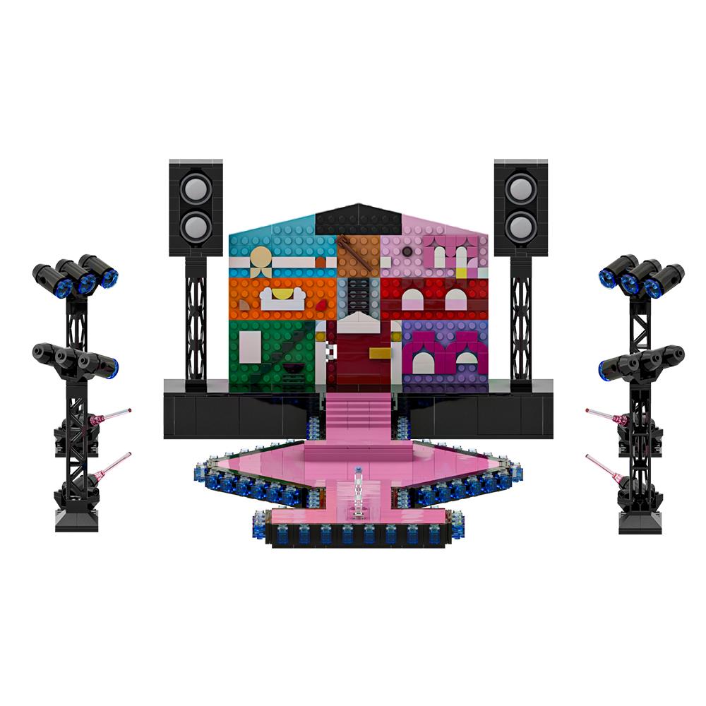 MOC Taylors The Eras Tour Modellbausteine Sängerin Taylors Liebhaber Haus Konzert Musikbühne Szene Design Stein Spielzeug Geschenke