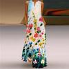 3D Three-Dimensional Print Dress Red Flower Tall Sleeveless Dress Beach Travel Photo Beach Dress