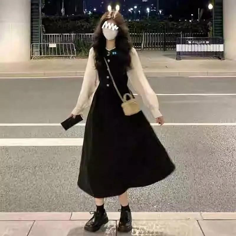 

Kawaii Лолита Стиль Платье Мори Девушка Фея Милая Лолита Платье Питера Пэна с воротником и пышными рукавами Модное женское платье L чёрный