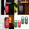 Reuseable PU Leather Double Sided Office Door Sign For Meeting Room Privacy Do Not Disturb Knock Please Hanging Sign
