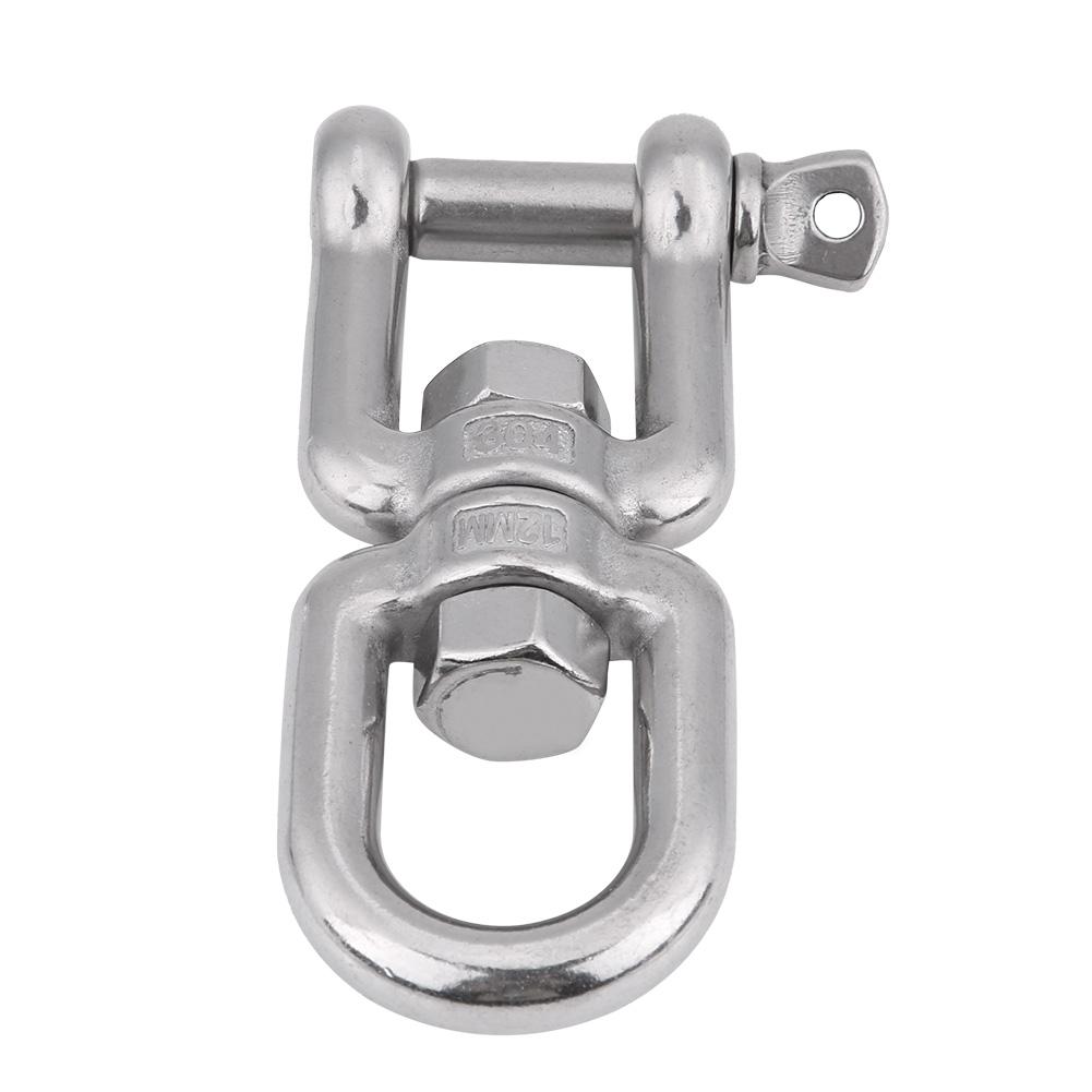 Heavy Duty 304 Stainless Steel Swivel Ring Snap Rolling Shackle Device(12mm)