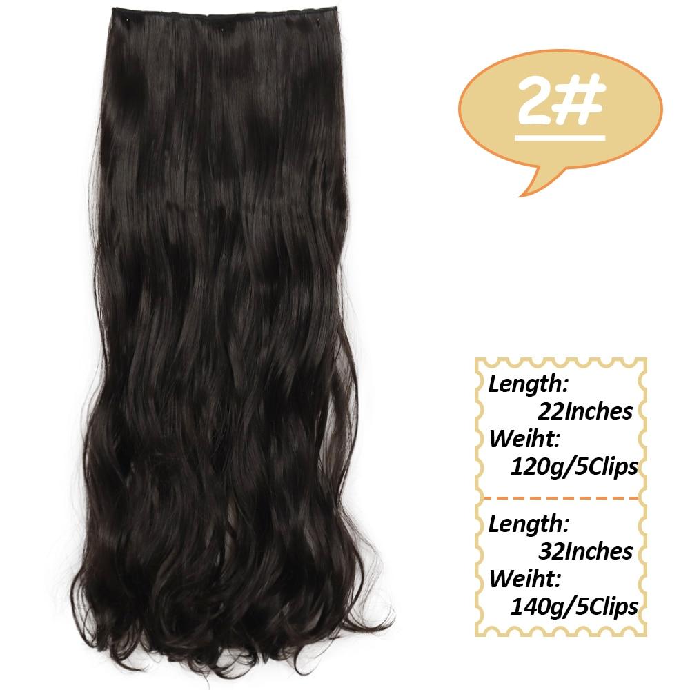 

MISSQUEEN 32-дюймовые длинные волнистые прически, синтетический парик, 5 зажимов для наращивания волос, термостойкие шиньоны, коричневые, черные, светлые волосы 22inches-120g&China