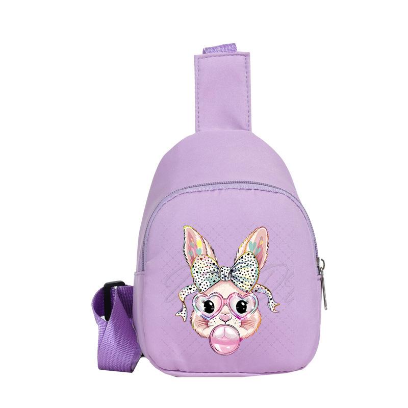Easter Printed Shoulder Bag Men's and Women's Versatile Casual Children's Breast Bag Crossbody Bag