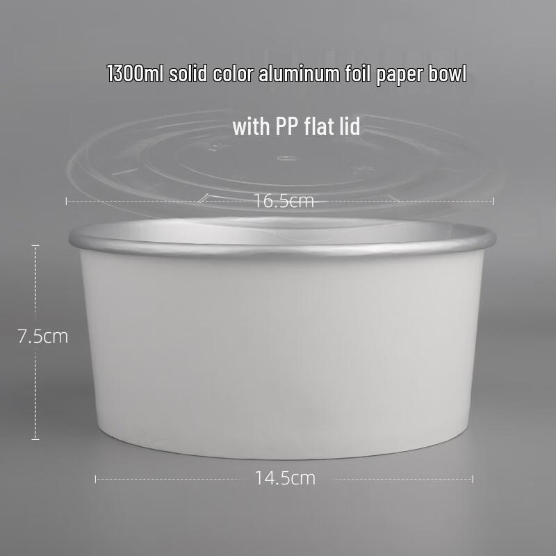 

Disposable White Aluminum Foil Takeout Containers with Lids