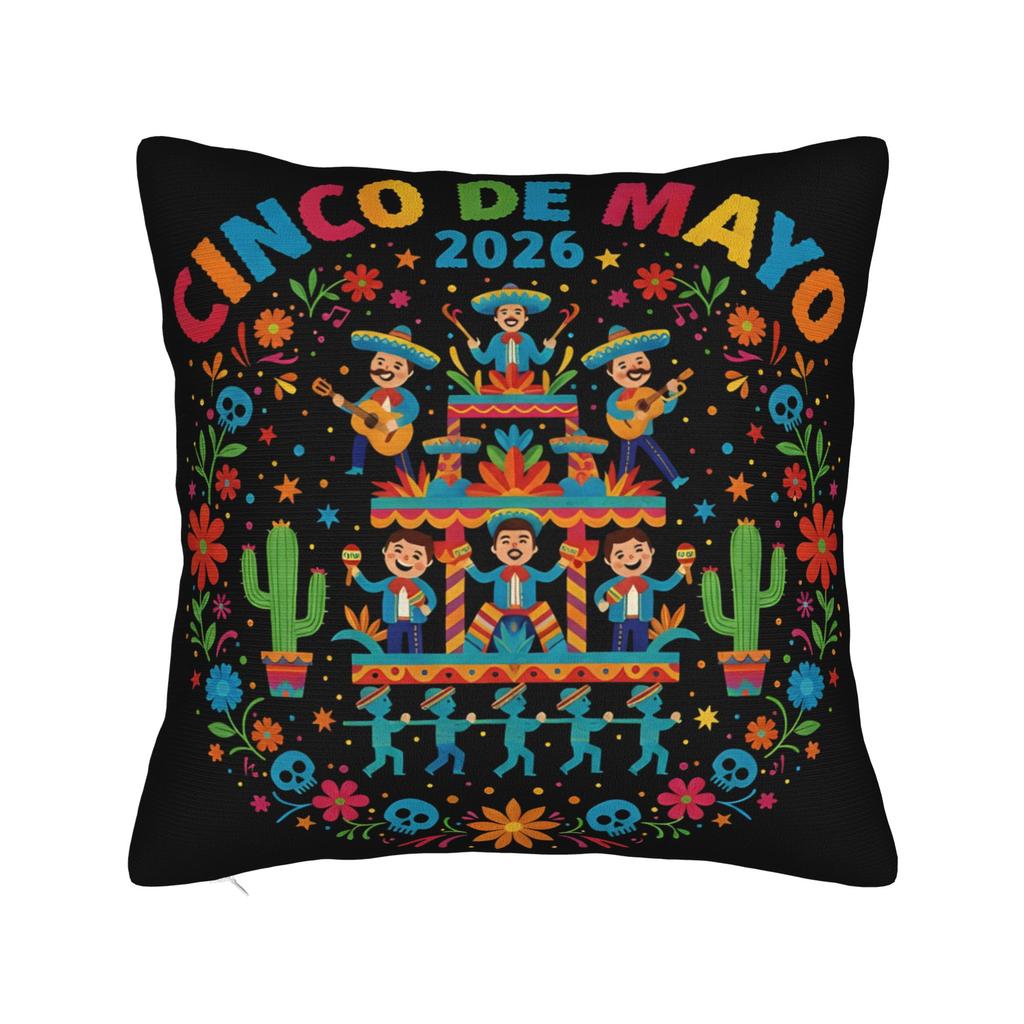 Cinco De Mayo Pillowcase Accessories Printing Cushion Cover Decoration Pillow Case Cover Home Multi Size