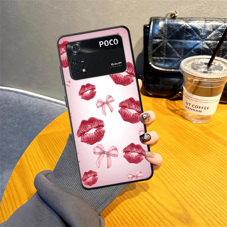 

Креативный чехол с принтом губ для Xiaomi Poco F8 C61 M5 M3 M4 M7 Pro F1 C71 F3 C50 C75 X3 X4 X5 X7 Pro Funda Чехол для телефона Poco F7 Ultra