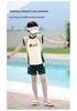 2025 New Style Boys' Two-Piece Sleeveless Swimsuit Set for Professional Training