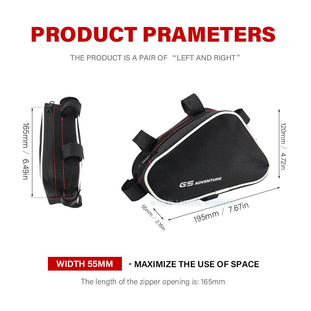 For BMW R1200GS LC Adventure R 1200 GS ADV 2013 -   Motorcycle Frame Crash Bars Waterproof Bag Repair Tool Placement