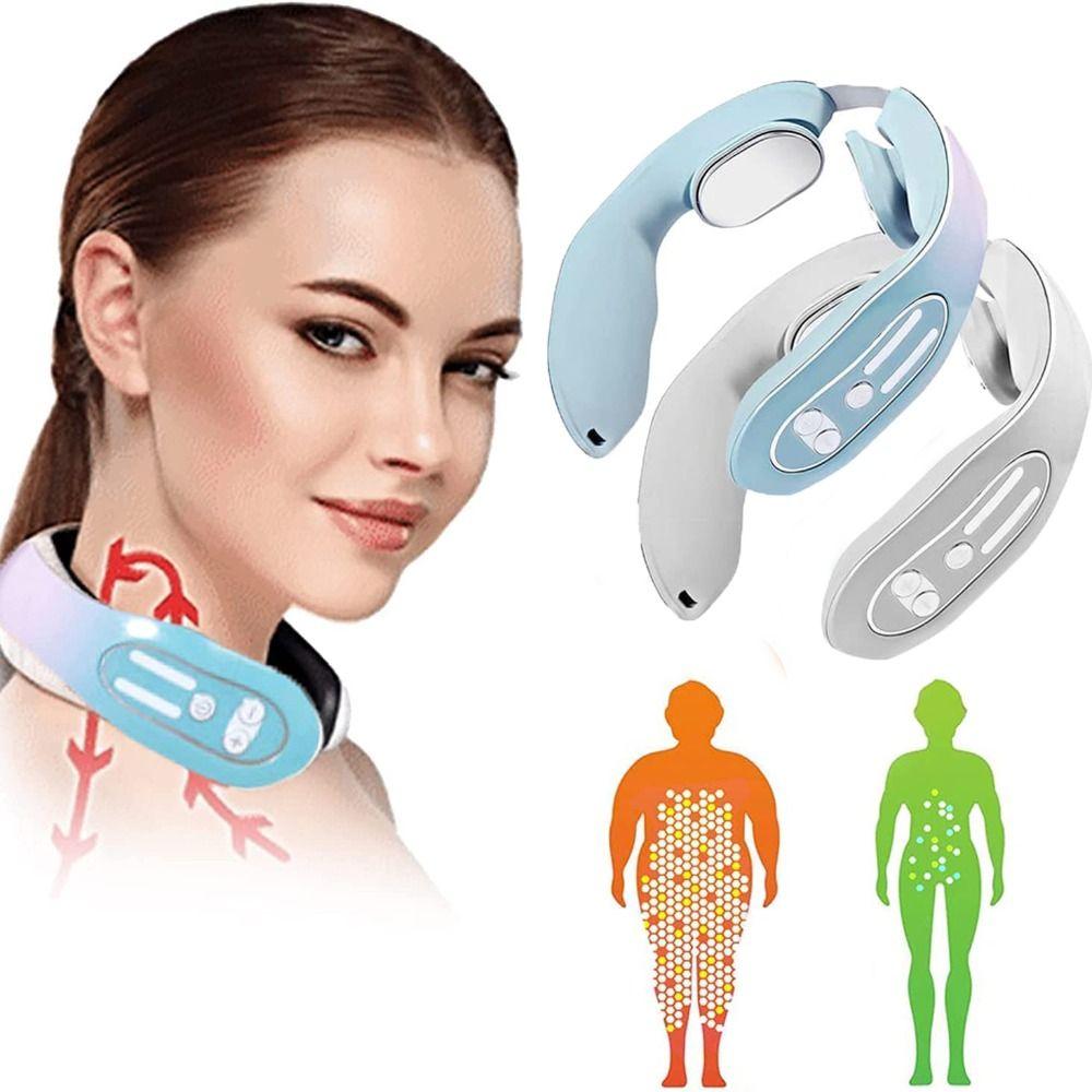 Neck Acupoints Lymphvity Massager Elektrická pulzní masáž krku Lymfatická drenáž Masáž krku