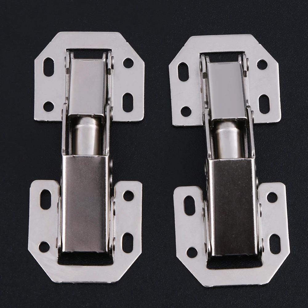 10pcs Cabinet Hinge 90 Degree 3/4in No-Drilling Hole Cupboard Door Hydraulic Hinges Soft Close With Screws Furniture Hardware