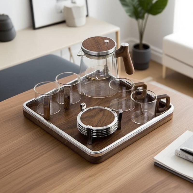 Wooden Tray Living Room Desktop Decoration Plates Entrance Hall Desktop Organize Trays Modern Home Decoration Accessories