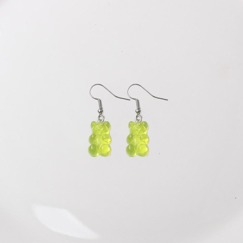 Cute Acrylic Pendants Hook Earrings Sequins Beer Bottle Women Dangle Earrings Korean Fashion Bear Small Earrings Pendientes