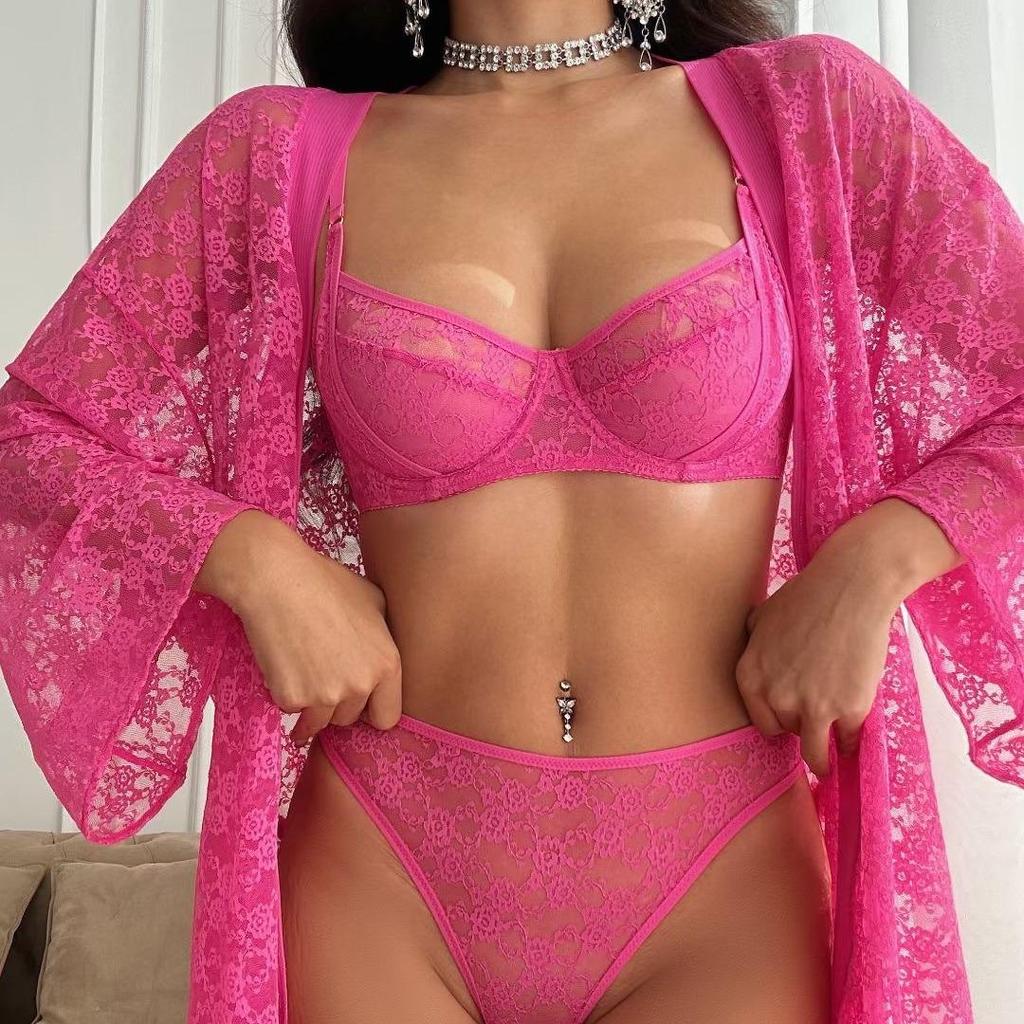 Kadınlar için Seksi Dantel Nakışlı Sütyen Seti Ultra İnce Nefes Alabilen İç Çamaşırı Konforlu Sütyenler ve Tangalar Fransız 5 Renk