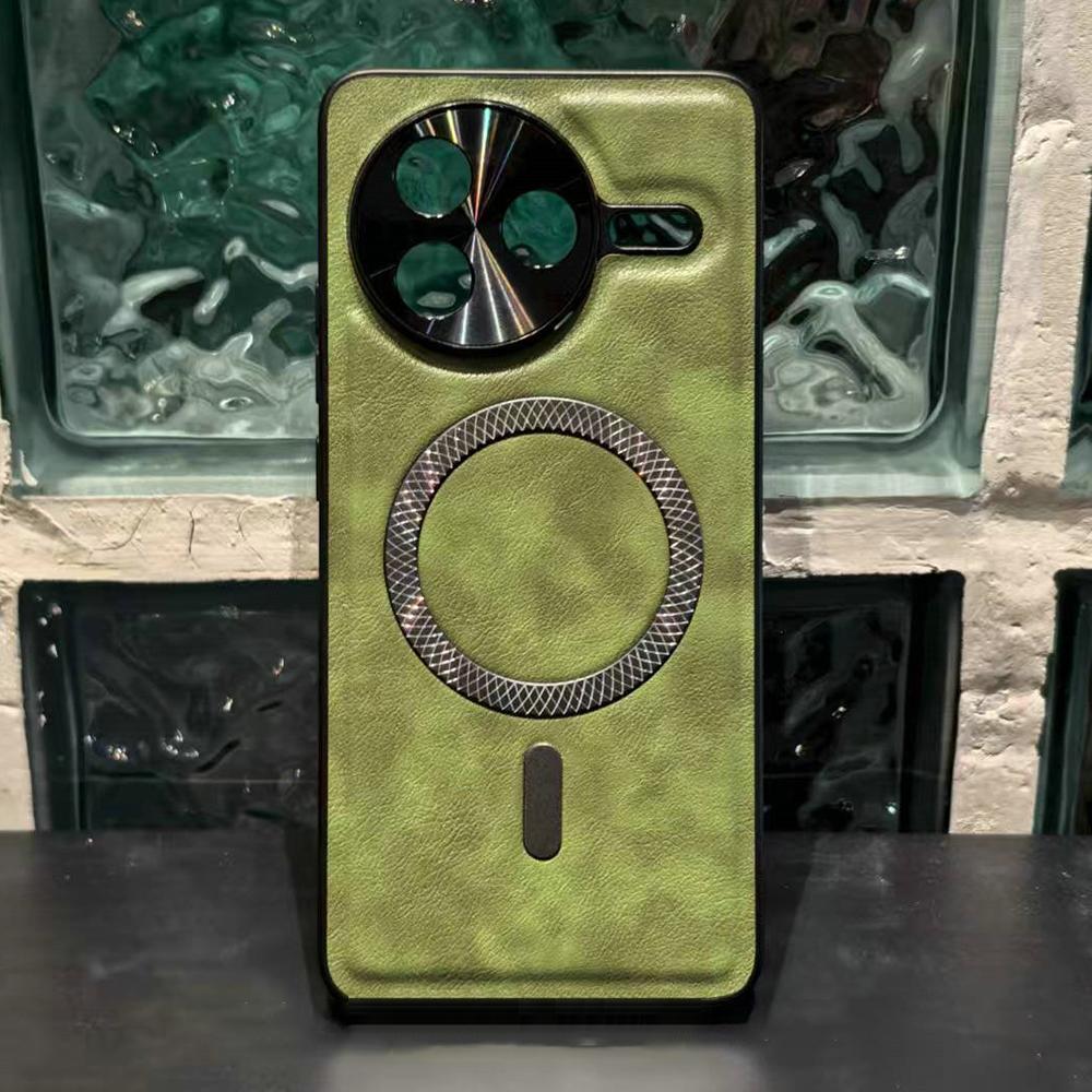 Magnetic Anti-Fall Phone Case For POCO F7 F6 F5 Pro Redmi K80 K70 K60 Pro For MagSafe Wireless Charging Fashion Leather Cover