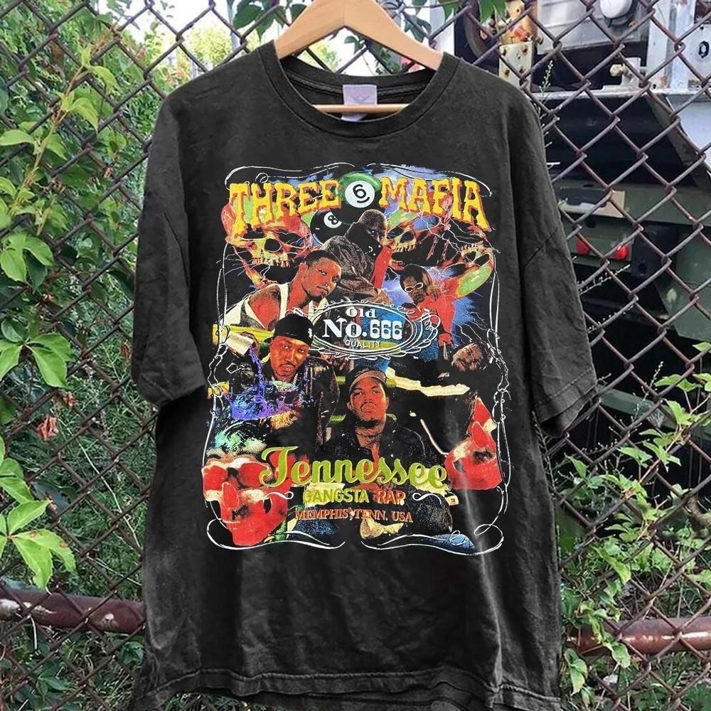 Three 6 Mafia Reprint Gift Funny Black All Size 20D1401 Comfort Colors XL