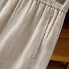 Damen Lyozell Leinen Lässige Cropped Hose