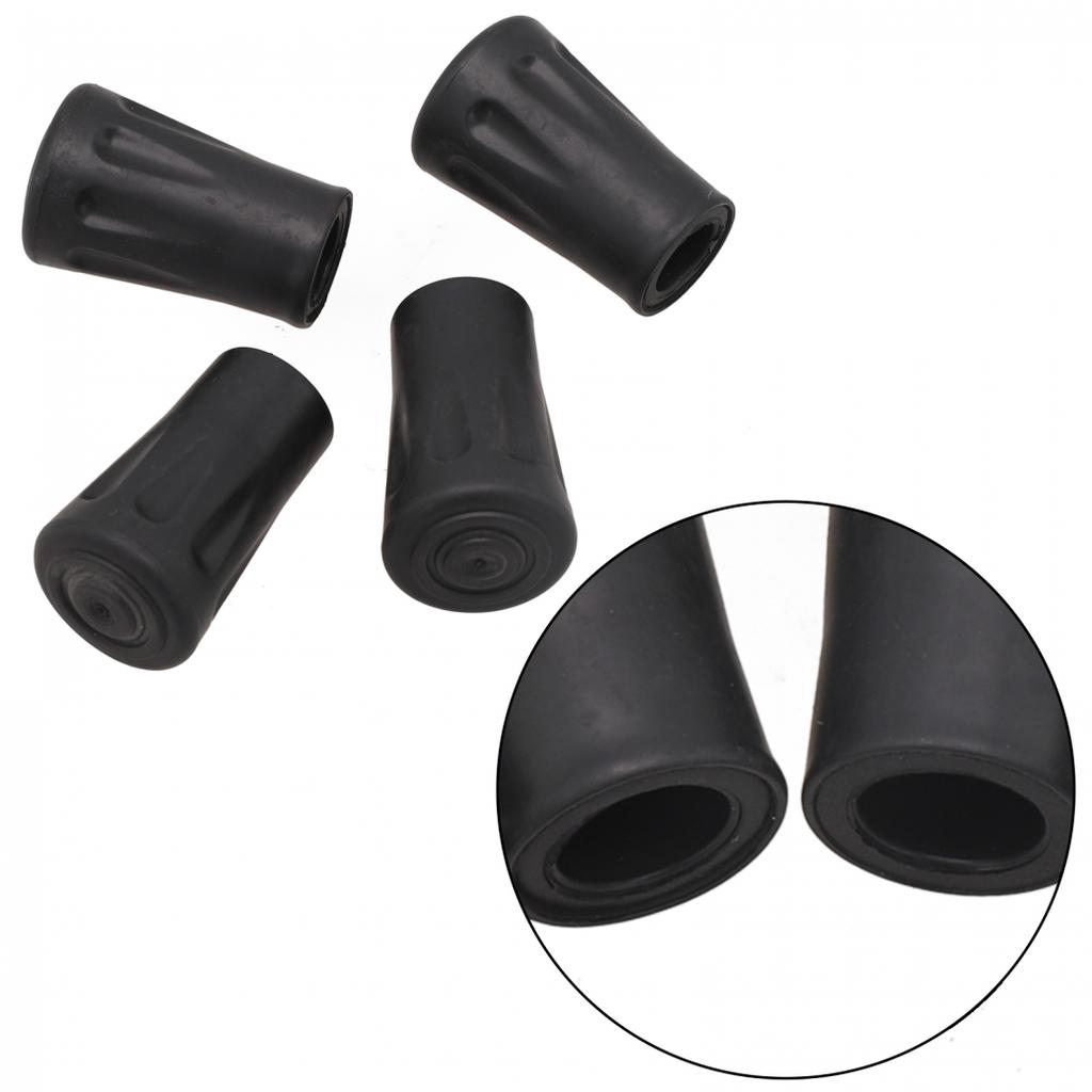 Stay Safe On Your Hiking Trip with Rubber Trekking Pole Tip Covers 2/4Pcs