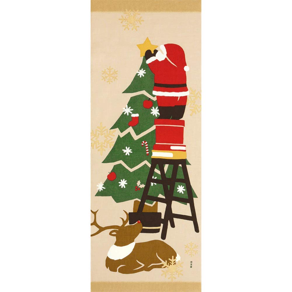 

Hamamonyo Illustrated Tenugui Decorated Santa (Cloth)