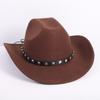 Popolare cappello da cowboy a tesa singola stile OL moda europea e americana cappello a cilindro di alta gamma per uomo e donna cappello jazz cappello di feltro
