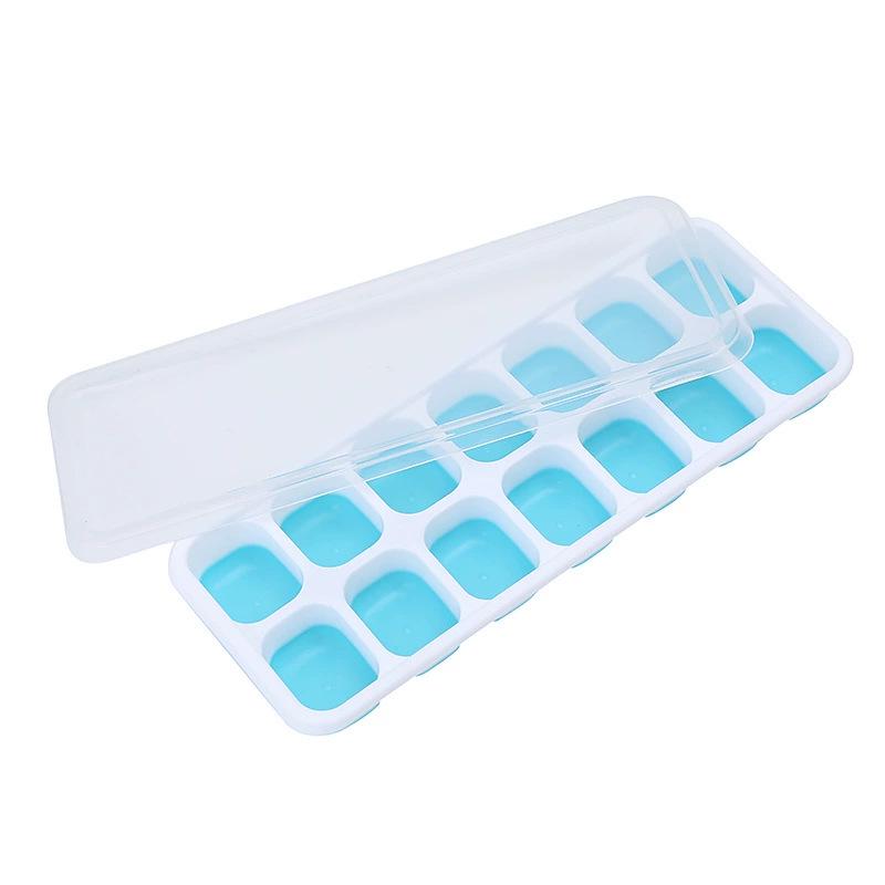 

FAD 14-Grids Soft Gel Ice Cube Tray - Easy Release & Demold, Ideal for Homemade Ice Cream & Home Use