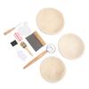 Bread Proofing Basket 20CM 22.5CM 25CM with Bread Cutter Carving Knife Round Rattan Bread Baking