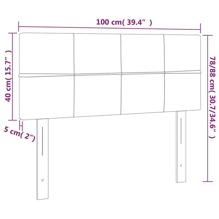 VidaXL LED Headboard Bedroom Furniture Single Bed Accessory Headboard Interior Black 3121656