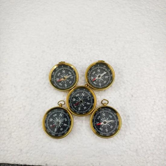 Set mit 10 nautischen Vollmessing-Militär-Marine-Taschenkompass-Schlüsselanhängern aus dem Zweiten Weltkrieg, Hochzeits-Jubiläum-Geburtstag-Weihnachts-Väter-Mütter-Geschenk