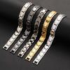 Fashion Stainless Steel Bangle Bracelet 9mm Width Italian Elastic Charm Bracelet Simple Design Men Women DIY Jewelry Gifts