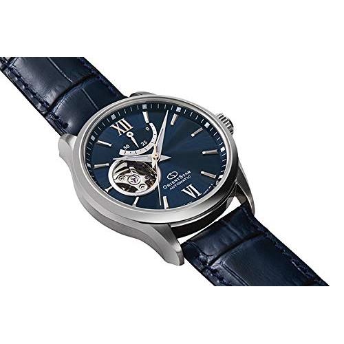 [Orient Star] Automatic Men's Watch, Semi-Skeleton, Made In Japan, Open Heart Design, 2-Year Domestic Warranty, Model RK-AT0006L, Navy Blue