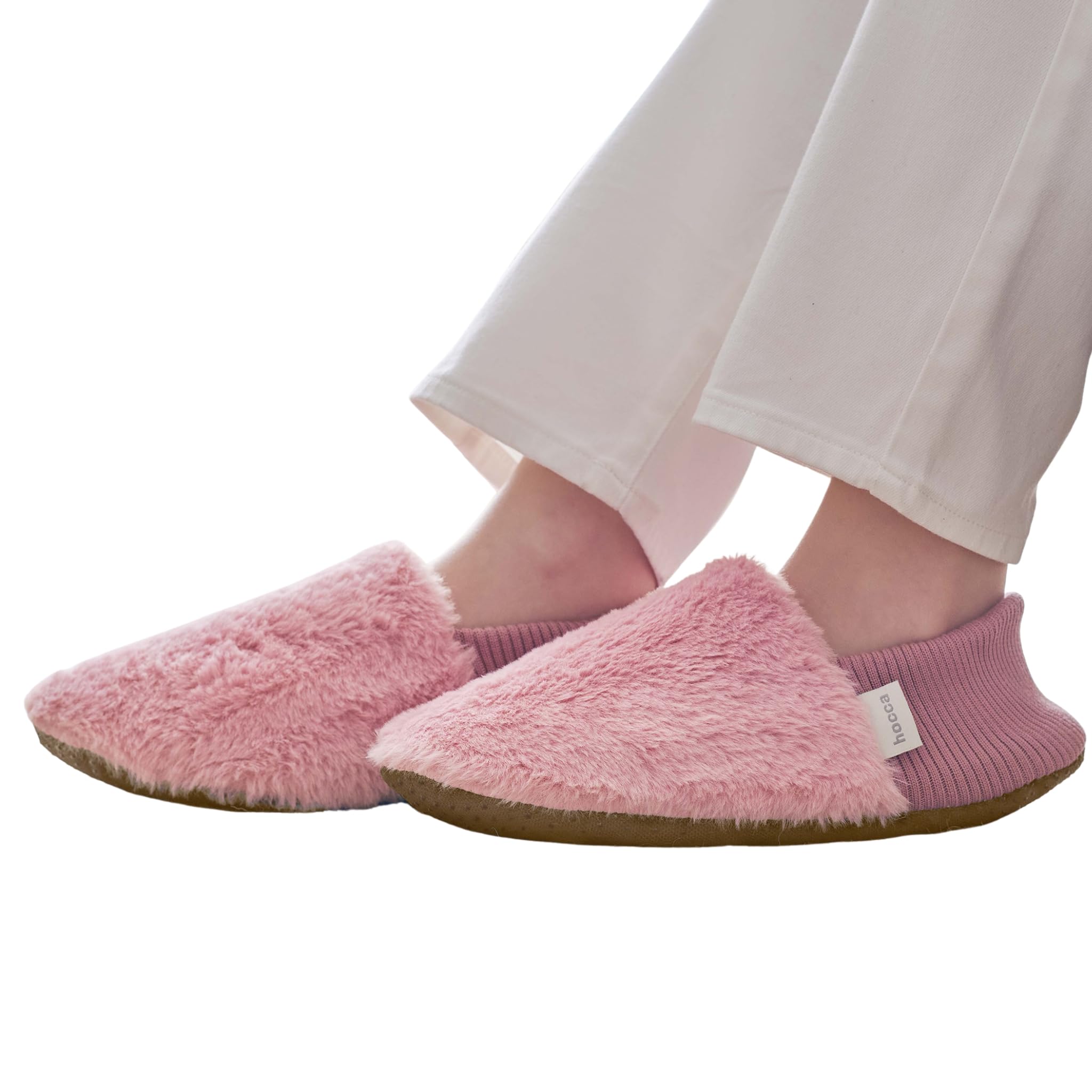 

LADONNA: Microwave-safe gel hot water bottle and warm slippers with pockets (mauve pink)