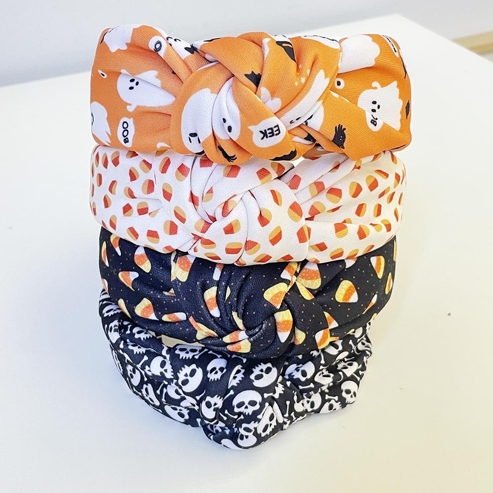 Halloween Ghost Skull Knot Padded Hairband Headband Adult Hair Accessories Hair Jewley