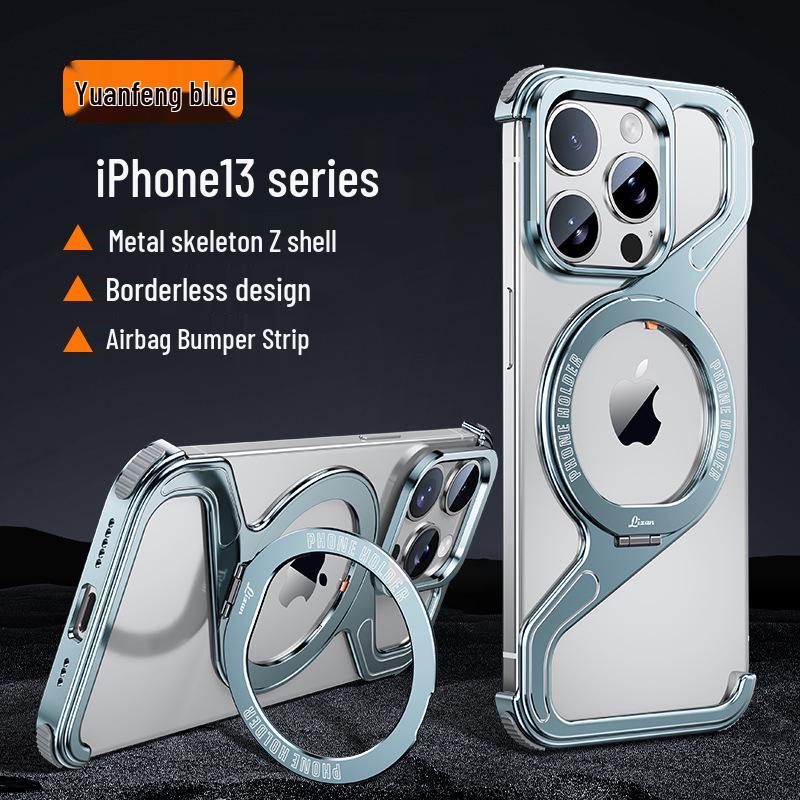 Z-Type Magnetic Metal iPhone 15 Pro Case: Drop-Proof & Heat-Dissipating