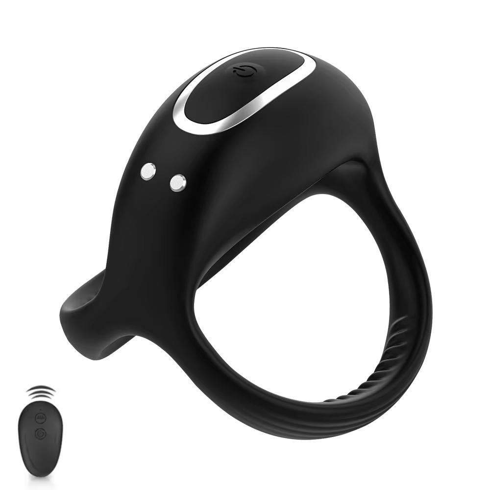 Elektrischer Hodenring Vibrator Penis Trainingsring Lang Anhaltender Ejakulationsverzögerer Vibrator G-Punkt Stimulation Penis Erektion Massage